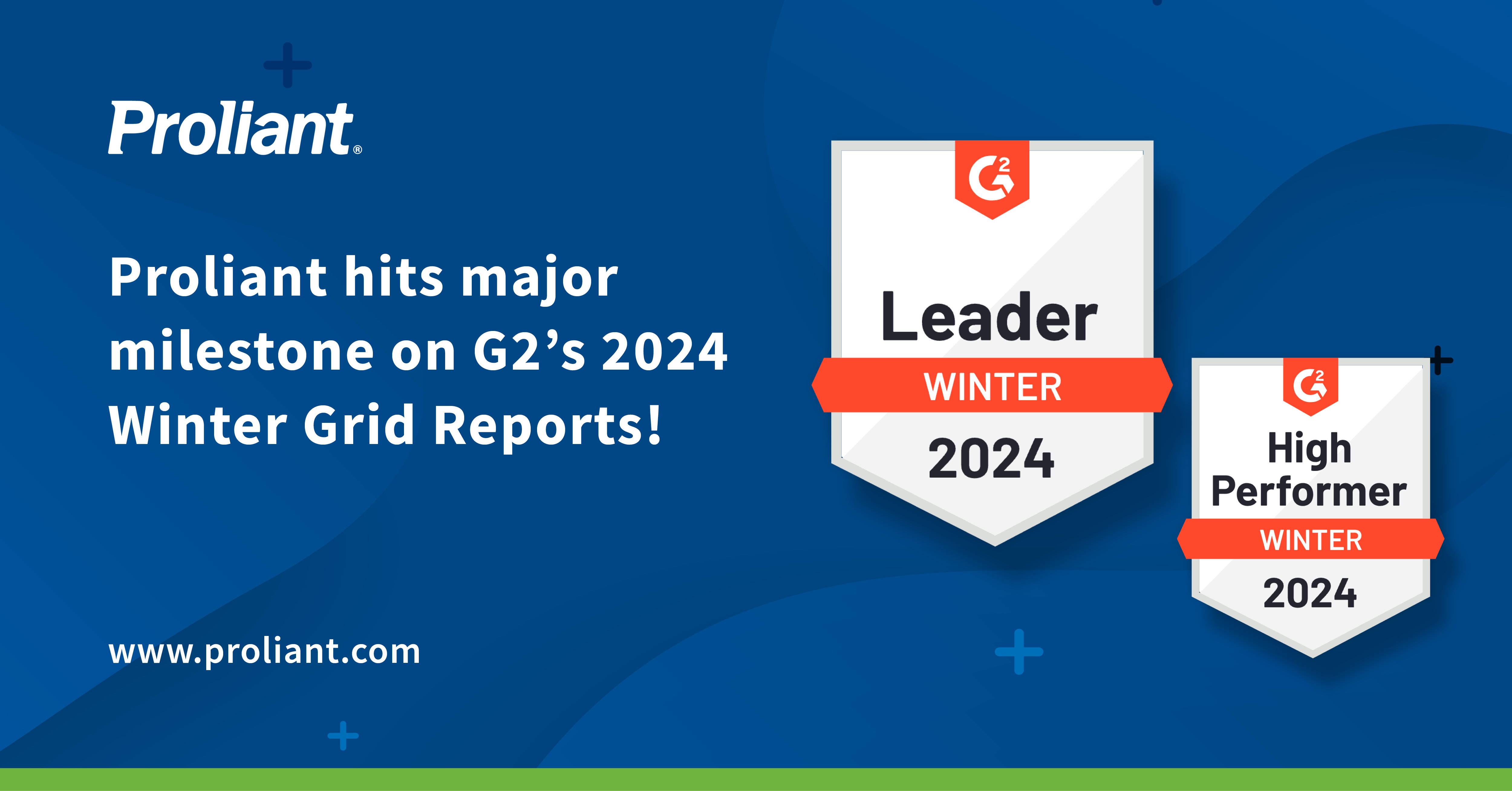 Proliant Hits Milestone on 105 of G2's 2024 Winter Grid Reports