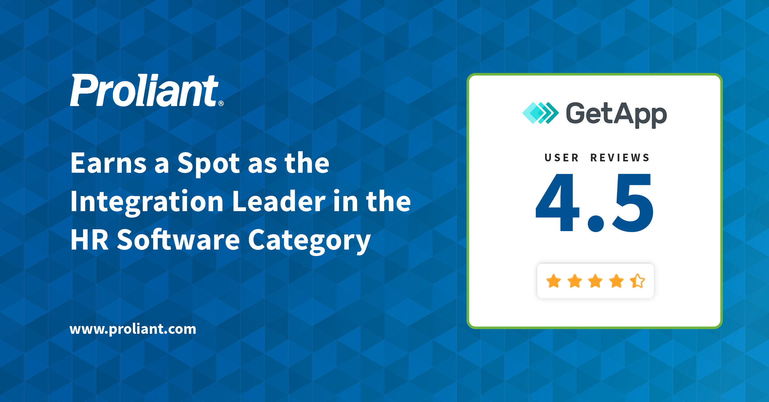 Proliant Earns a Spot as the Integration Leader in the HR Software Category
