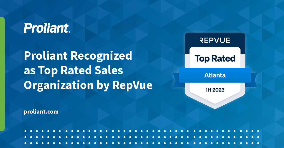 Proliant Named Top Rated Sales Organization by RepVue